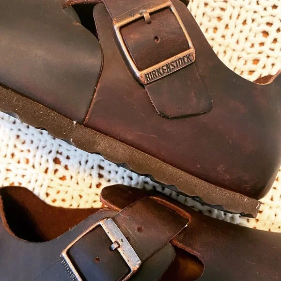 Birkenstock Brown Leather Mules - Picture 3 of 7